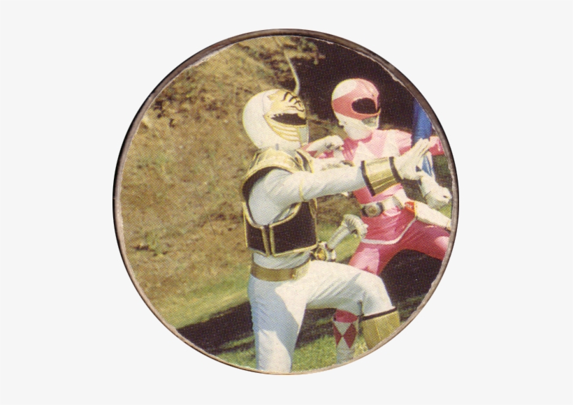 Unknown > Power Rangers White & Pink Rangers - Art, transparent png download
