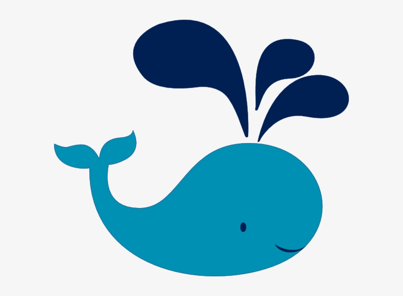 Navy Blue Whale Clip Art, transparent png download