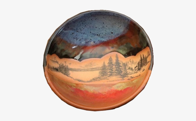Fishing Bear Centered Soup Bowl In Azulscape - Table Setting, transparent png download