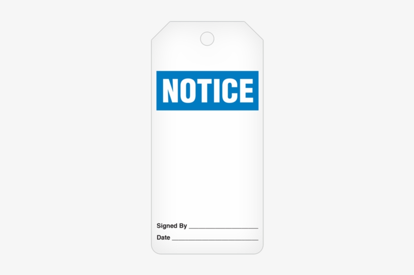 Tag Roll - Notice - Blank - Safety, transparent png download