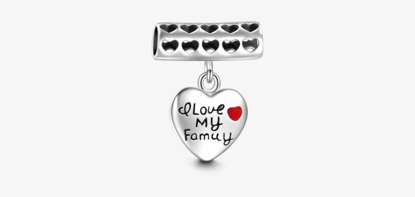 I Love My Family Dangle Charm Silver - Family Charms Soufeel I Love My Family, transparent png download