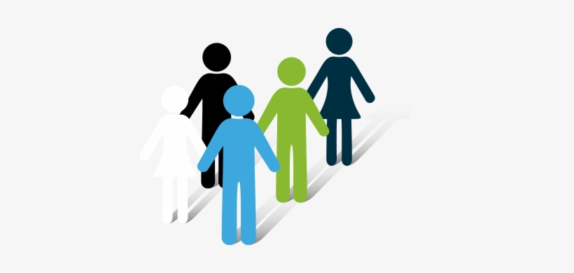 A Group Of People Standing - Familia Vetor Colorido, transparent png download
