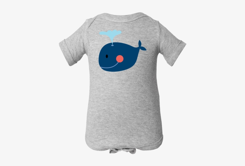 Whale Infant Creeper Baby Tee Has Cute Blue Whale Spouting - Big Brother And Little Brother T Shirt, transparent png download