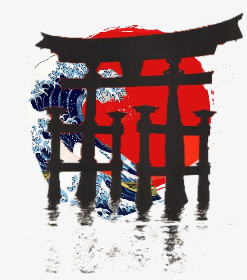 Sol Naixent, Onada De Kanagawa I Torii De Miyajima - Personal Daily Planner: Weekly At A Glance Layout With, transparent png download