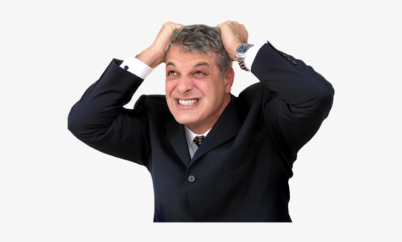 Pulling-hair1 - Businessman Pulling Hair Out, transparent png download