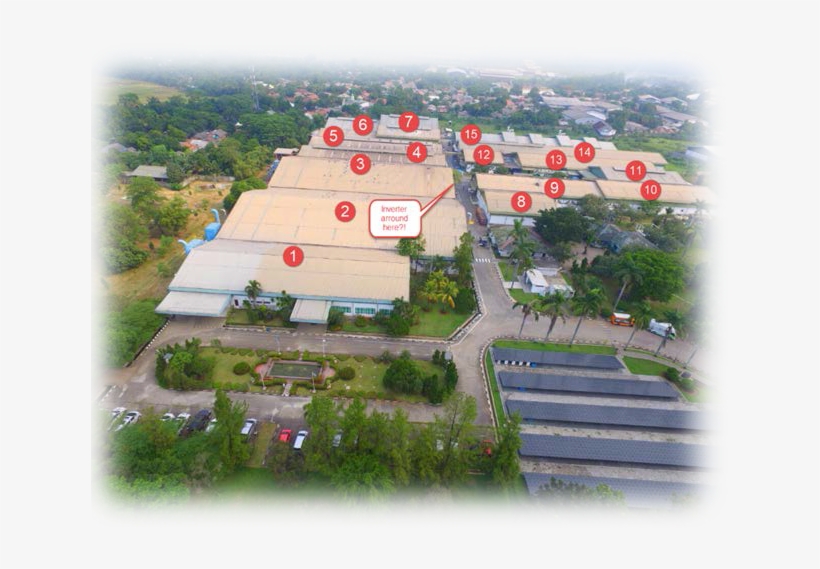 1980 Kwp Rooftop In Cibubur, Indonesia, Technical Planing - Bird's-eye View, transparent png download