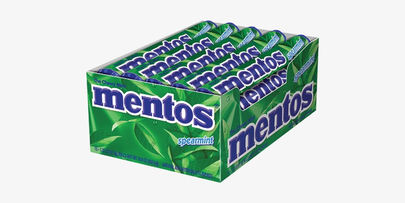 Mentos Spearmint Chewy Mints - Mentos, transparent png download
