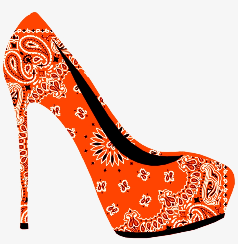 High, Heel, Stiletto, Shoe, Fashion, Style, Paisley - Orange High Heels Transparent, transparent png download