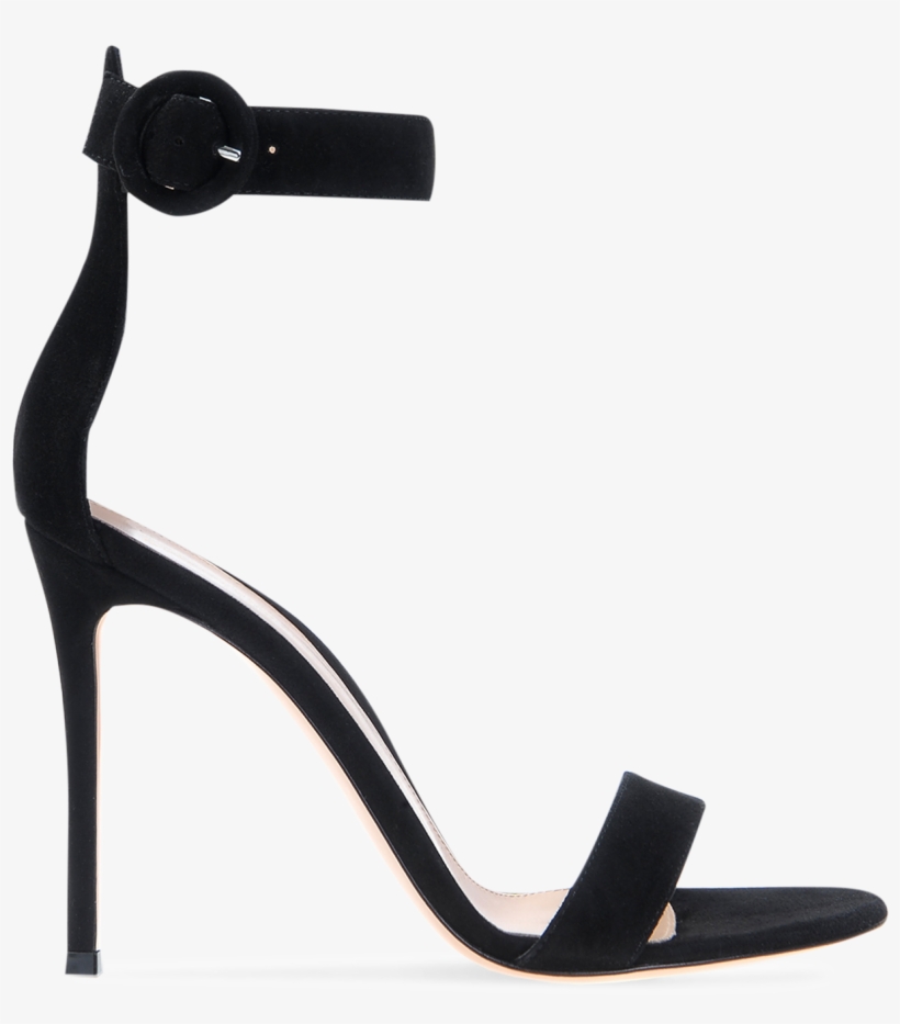 Black - Gianvito Rossi Red Sandals Portofino, transparent png download