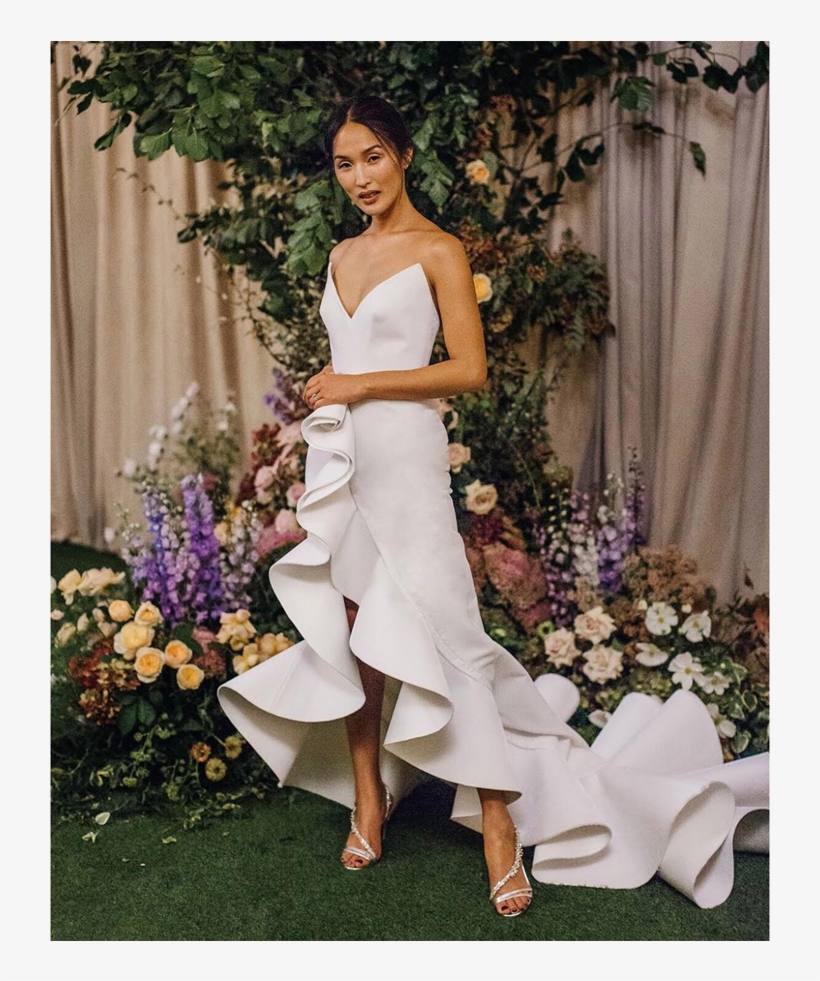 In A Breathtaking, Vogue Covered Ceremony Set In A - Nicole Warne Wedding Dress, transparent png download