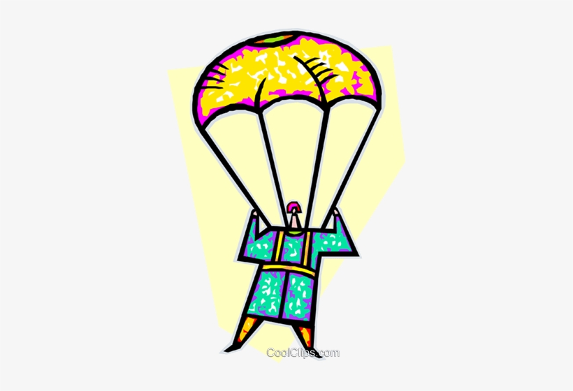 Person In A Parachute Royalty Free Vector Clip Art, transparent png download