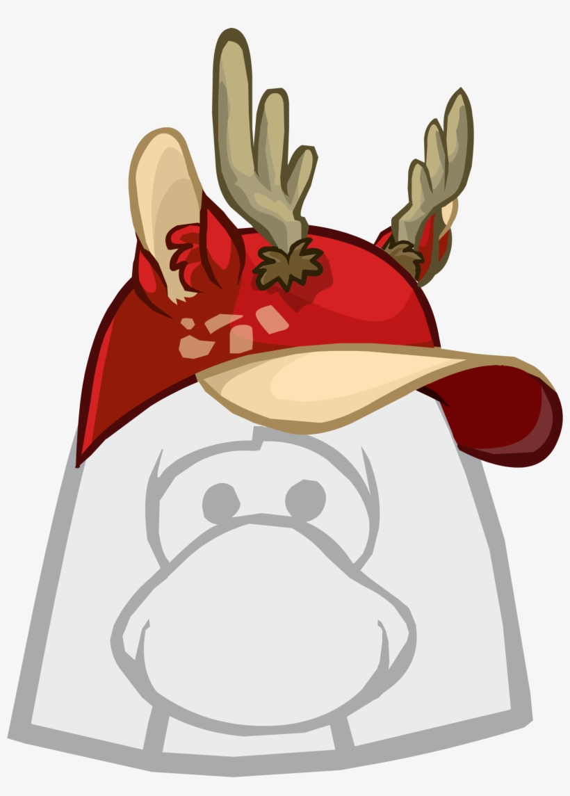 Red Deer Hat Icon - Club Penguin Optic Headset, transparent png download
