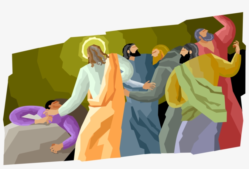 Vector Illustration Of Jesus Christ Healing The Sick - Illustration, transparent png download