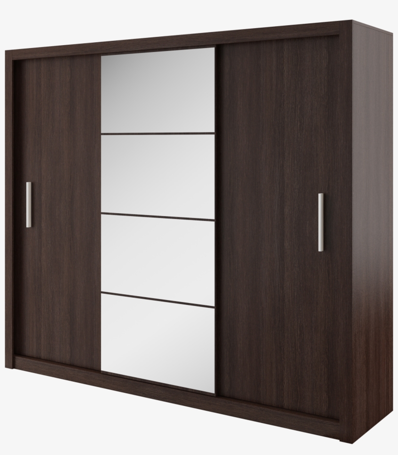 Idea Id-01 Wenge 3 Sliding Door Wardrobe 250cm - Furniture Wardrobe, transparent png download