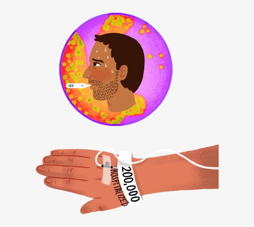 One Very Sick Person - Drawing, transparent png download