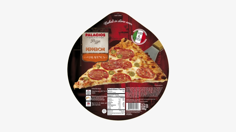 Pepperoni & Jalapeños Pizza - Cheese, transparent png download