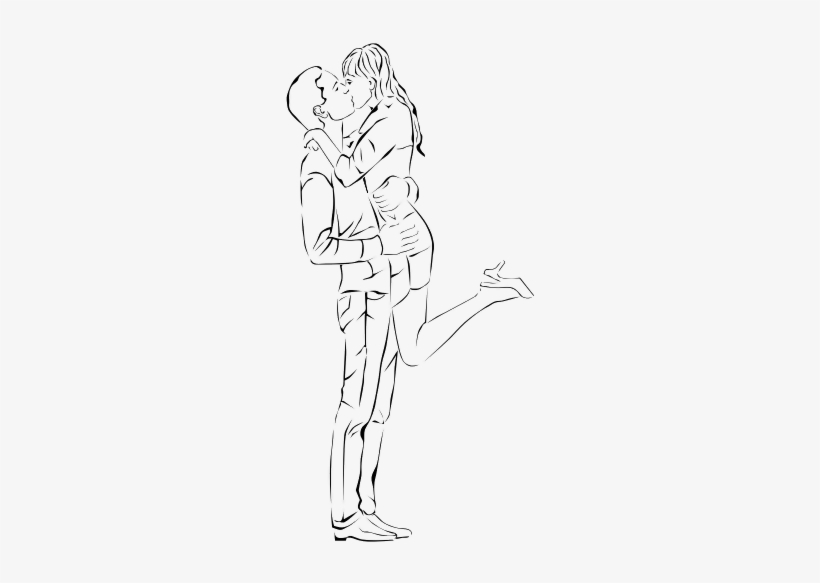 Os Amantes Do Beijo - Cartoon, transparent png download