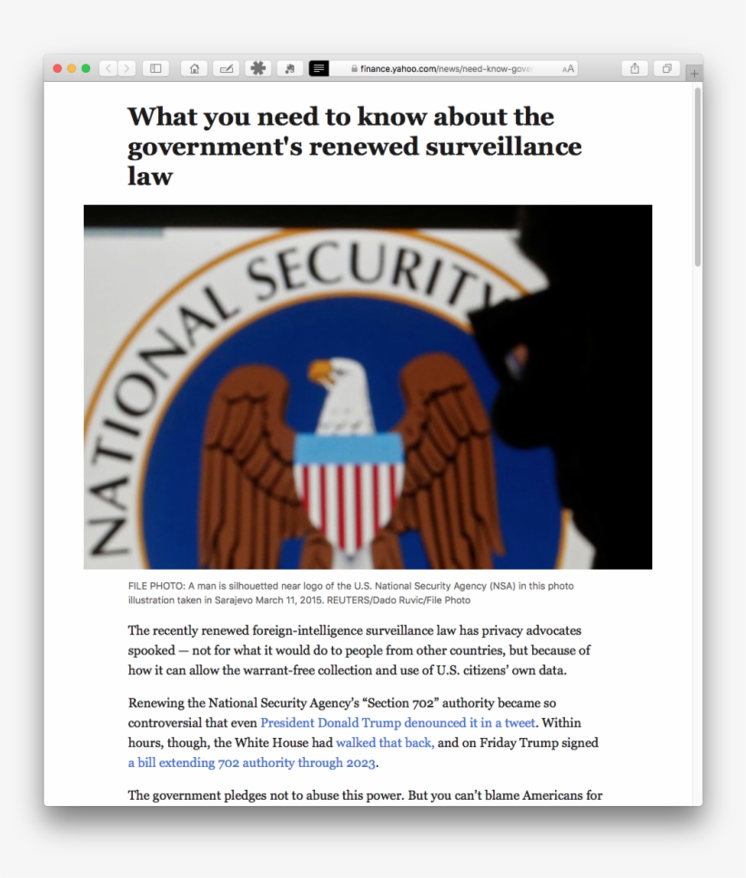 Yahoo 702 Explainer In Reader View - National Security Agency 15" Laptop Sleeve, transparent png download