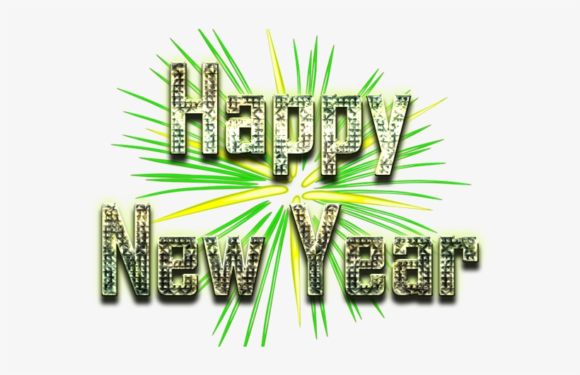 Happy New Year Word Png Free Download - Graphic Design, transparent png download
