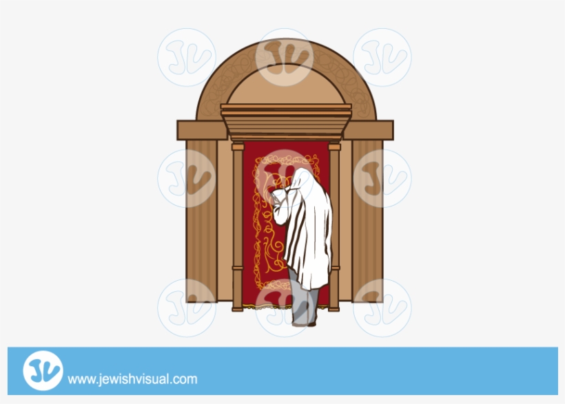 אדם עם טלית מתפלל ארון קודש - מתפלל בבית כנסת, transparent png download