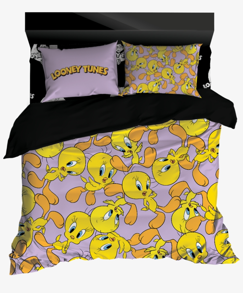 Tweety All Over - Pościel . Baw + Biel 33d Groszki Biał, transparent png download