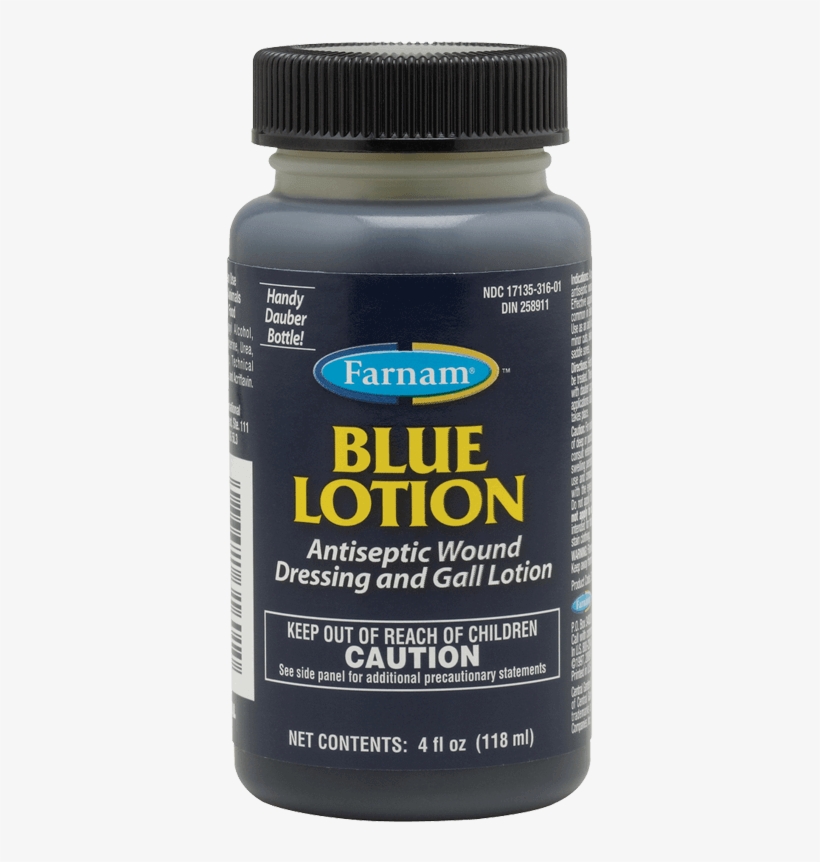4 Oz - Farnam Blue Lotion Antiseptic Wound Dressing &, transparent png download