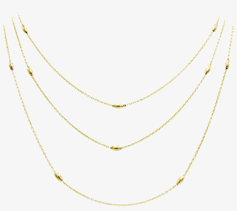 Extra Long Antique Gold Ellipse Bead Layering Station - Necklace, transparent png download