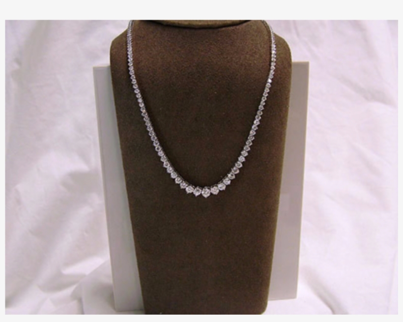 Vaa 03656 Brand New Egl 1620ct Graduated Diamond 14k - Necklace, transparent png download