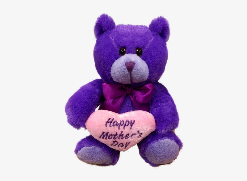 6" Light Purple Mother's Day Bear - Mothers Day Teddy Png, transparent png download