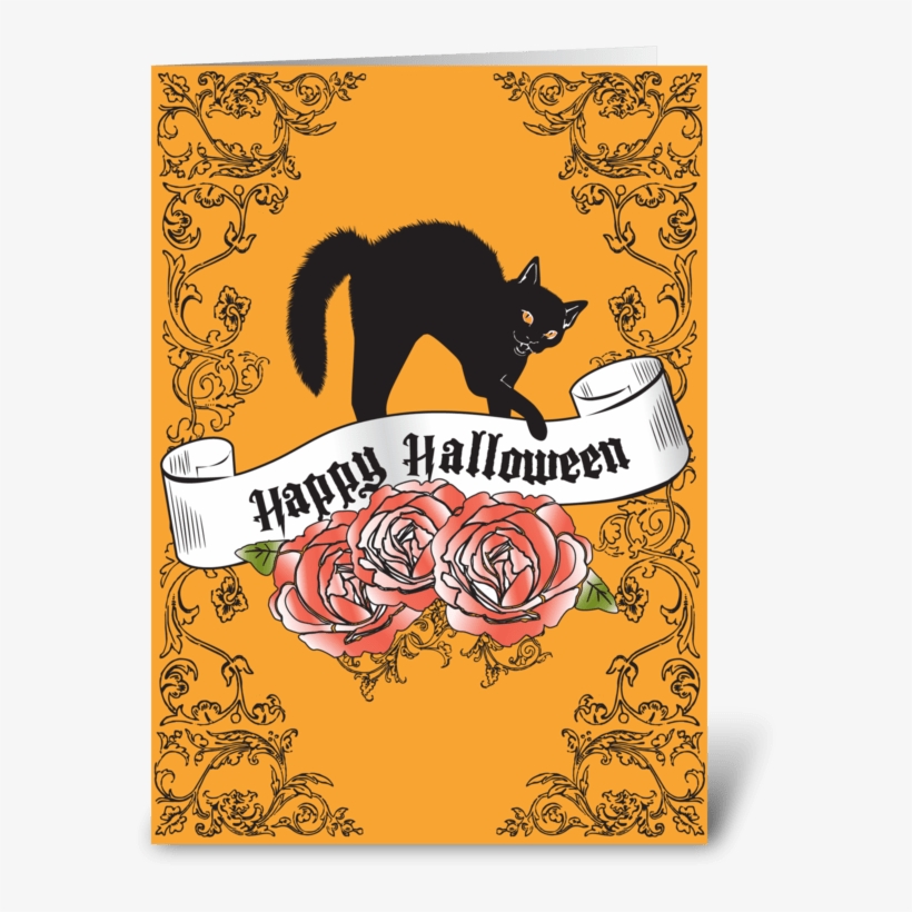 Happy Halloween Greeting Card - Halloween, transparent png download