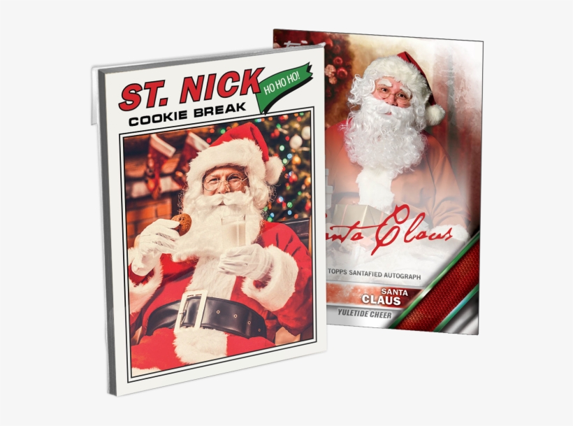 Santa Claus Comes To Town To Sign His Topps Cards - Santa Claus, transparent png download