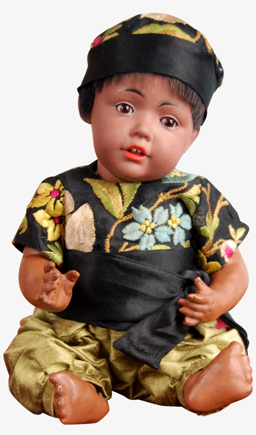 Black Hilda In Silk Brocade Chinese Costume - Doll, transparent png download