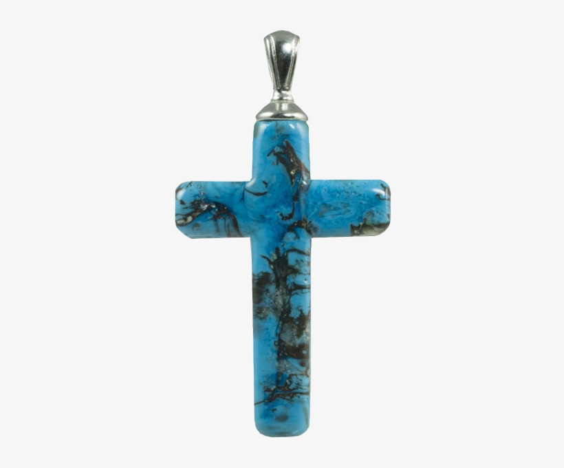 Allow 6 Weeks After The Artist Receives Your Ash Kit - Cremation Jewelry: Turquoise Cross Pendant, transparent png download