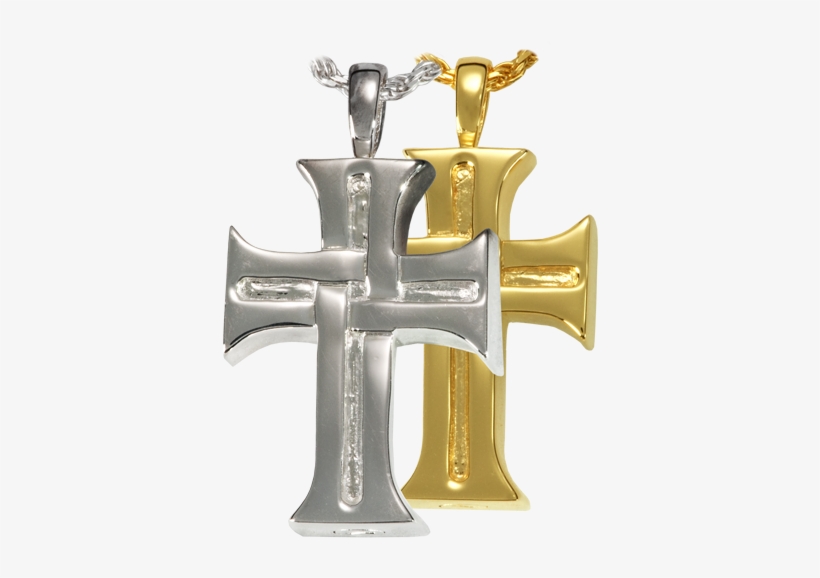 Mens Cross Creamtion Pendant - Men's Cross Cremation Jewelry - Sterling Silver, transparent png download