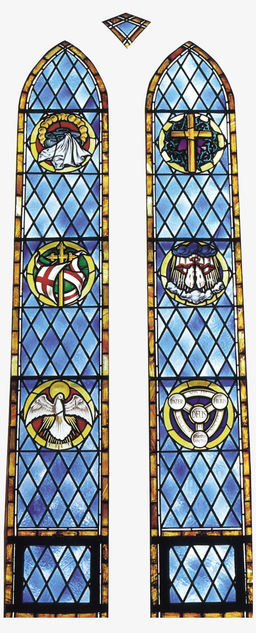 The Cross In The Foreground And The Crown Of Thorns - Tilebar Crema Marfil Diamond Marble Mosaic Tile, transparent png download