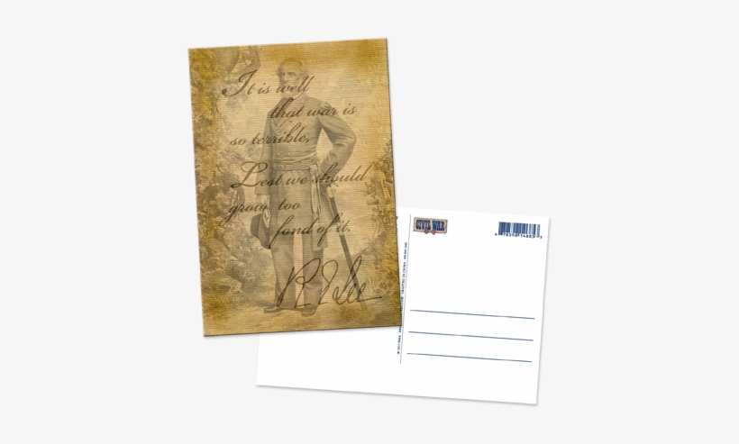 Lee Lenticular Postcard - Posterazzi Digitally Restored Civil War Artwork Of, transparent png download