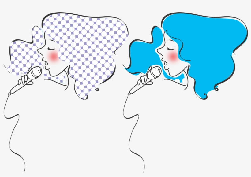 Dear Woman With A Microphone - Singing Woman Art Transparent, transparent png download