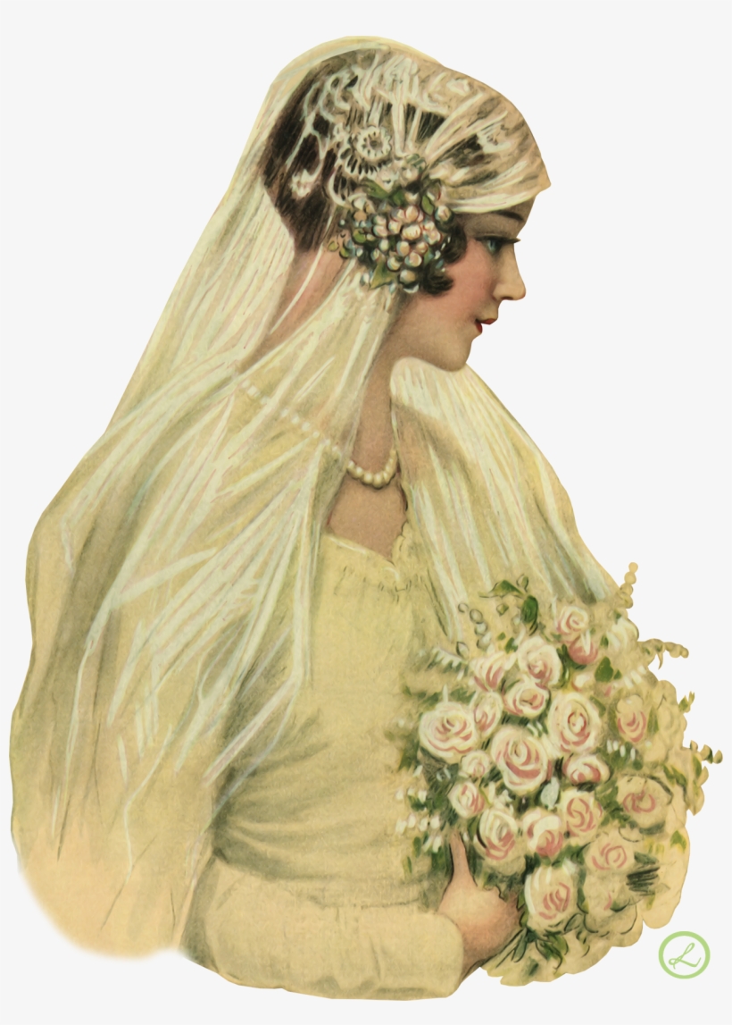 1920s Bride Scrap Wedding Vintage Victorian Art Transparent Png 1262x1705 Free Download On Nicepng