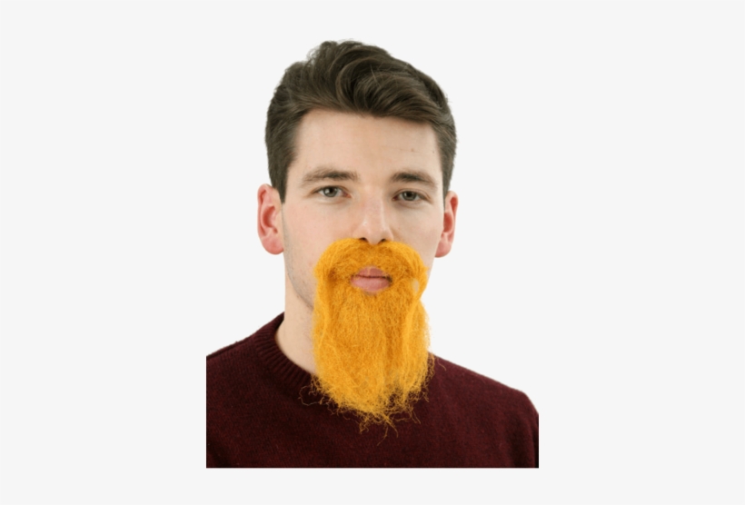 Fluffy Ginger Self Ahdesive Beard Ideal For Scottish - Jokers Masquerade Black Vicar Moustache, transparent png download