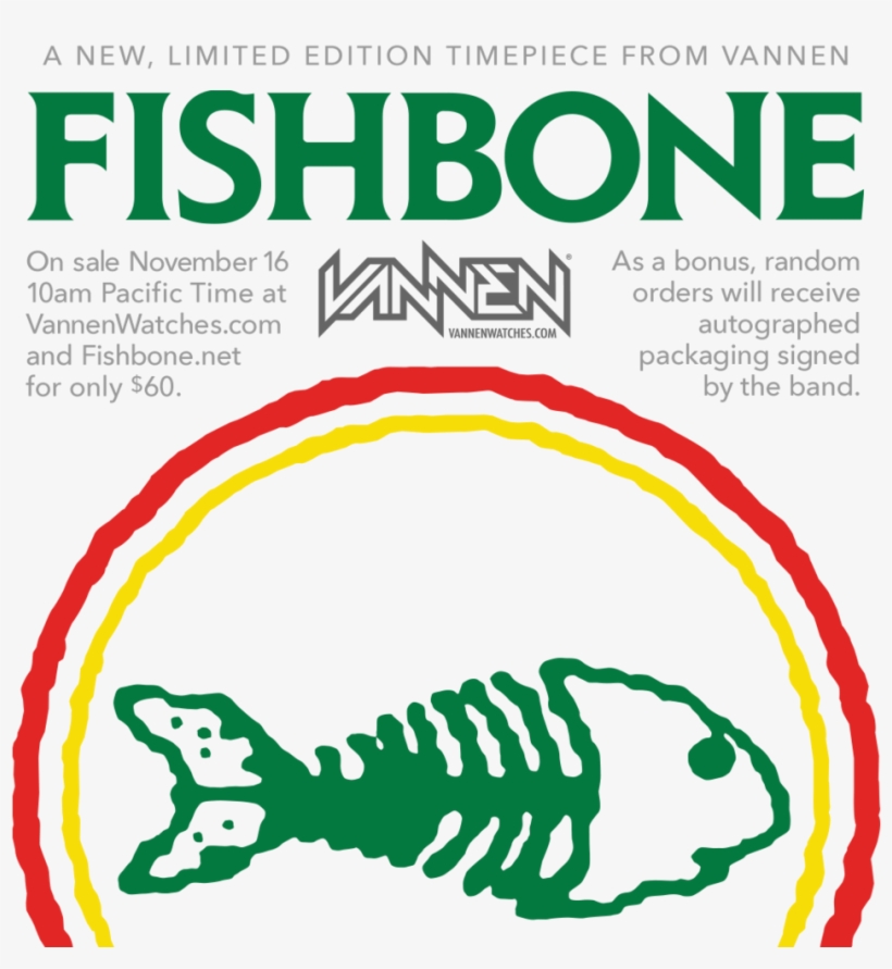 Limited Edition Fishbone X Vannen Artist Watch Available - Fishbone, transparent png download