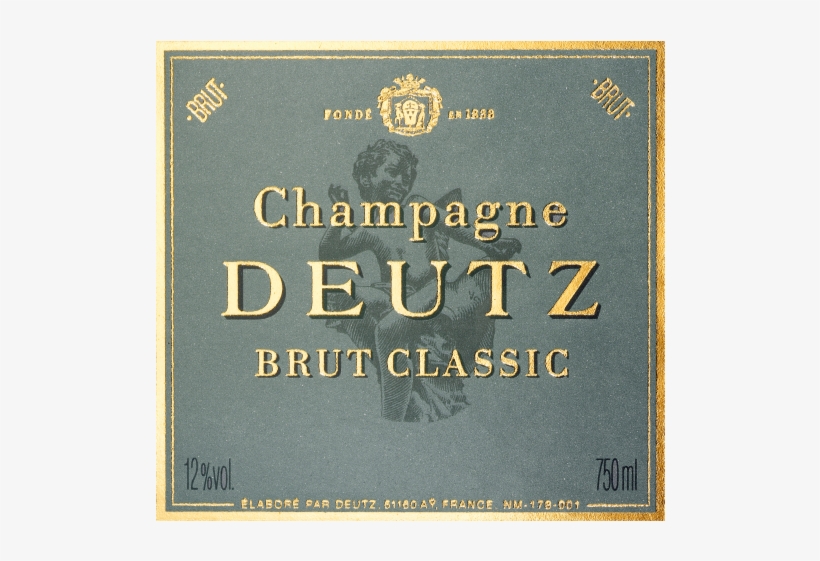Deutz Champagne Brut Classic 750ml, transparent png download