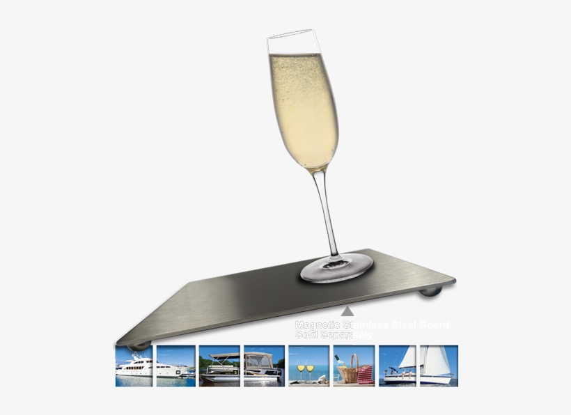 Anti-spill Wine Glasses For Boats, Sailboats, Pontoons, - Royal Stabilis Attractive Magnetic Stainless Steel, transparent png download