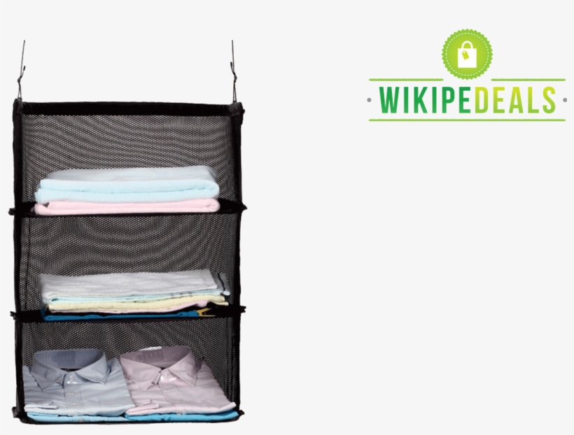 Foldable Travel Rack - Usong 3 Layers Portable Travel Storage Bag Hook Hanging, transparent png download