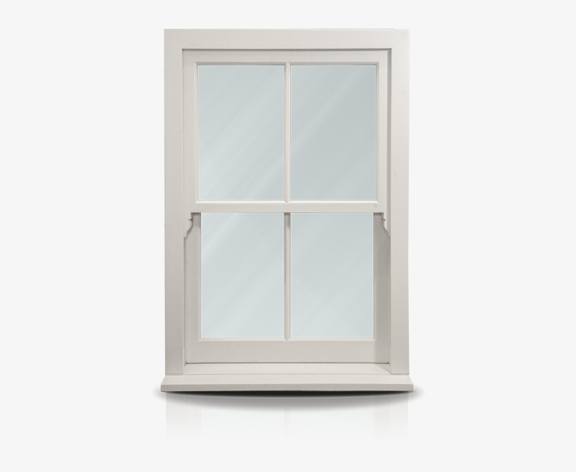 Sash On Springs With Vertical Bar And External Sill - Non Bar Sash Window, transparent png download