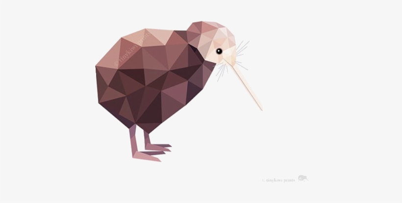 Geometric Print Geometrie, Geometrischer Vogel, Geometrisches - Geometric Kiwi Bird, transparent png download