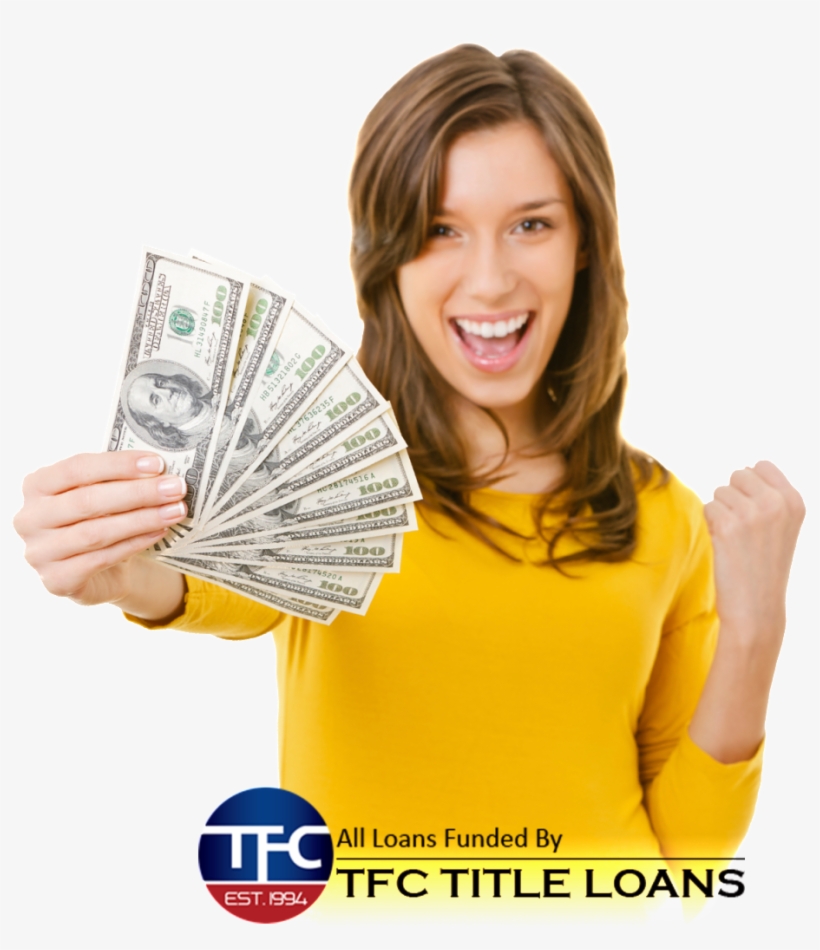 What Is A Title Loan - Girl With Money Png, transparent png download