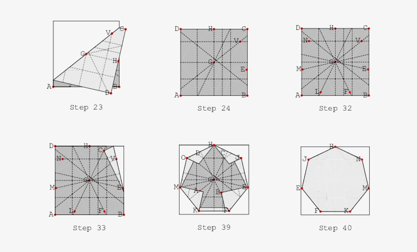 Heptagon Construction Steps 23-40 - Science, transparent png download