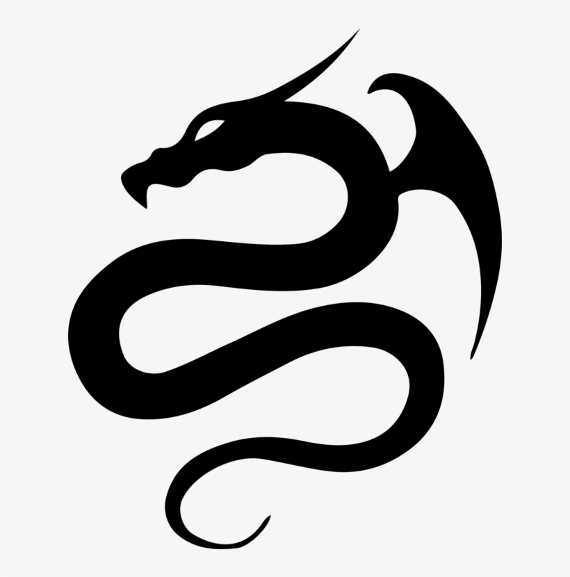 Dragon Tribe Tribal Wars 2 Silhouette Computer Icons - Silhueta De Dragão, transparent png download