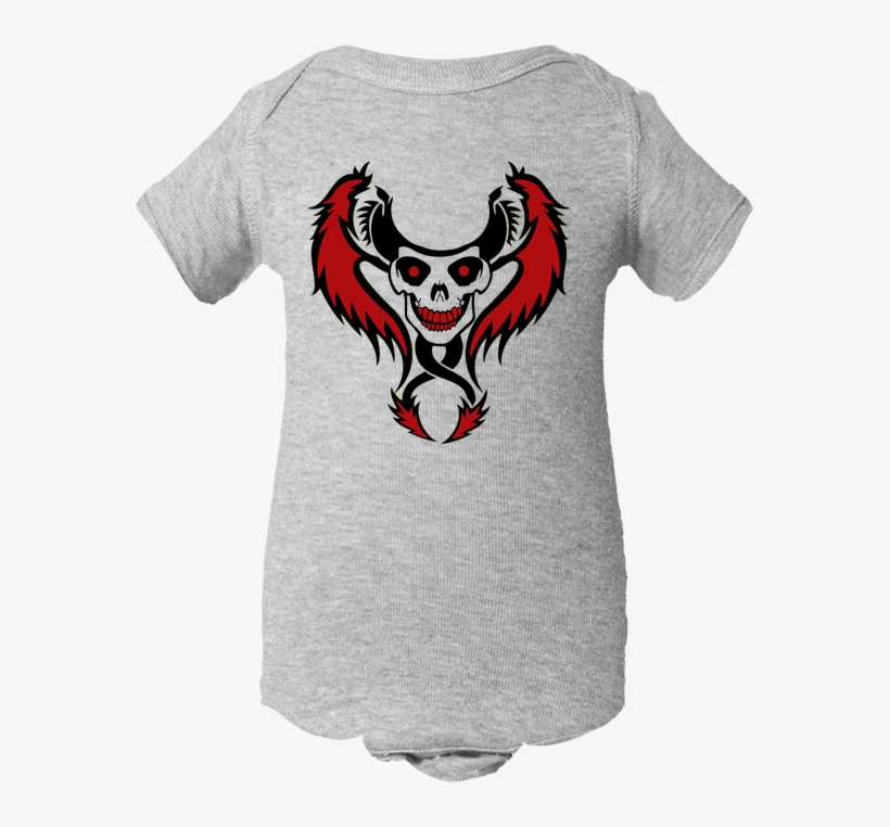 Tribal Dragon Skull Head Baby Body Suit - 3drose Black Dueling Dragons, Wall Clock, 10, transparent png download
