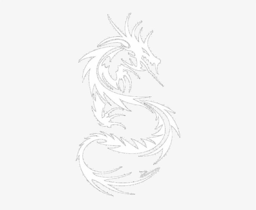 Tribal Dragon - Line Art, transparent png download